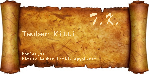 Tauber Kitti névjegykártya