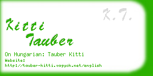 kitti tauber business card